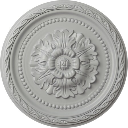 Ekena Millwork Palmetto Ceiling Medallion, Hand-Painted Frost, 11 1/2"OD x 1"P CM11PAFRF